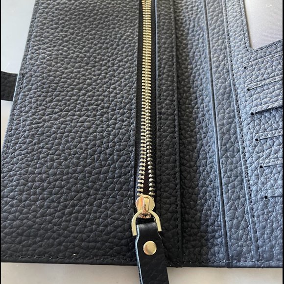 brand new, high quality leather wallet, black, hardware gold - Picture 5 of 8